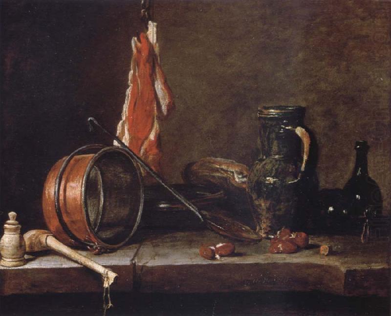 Jean Baptiste Simeon Chardin Uppige food with cook utensils china oil painting image